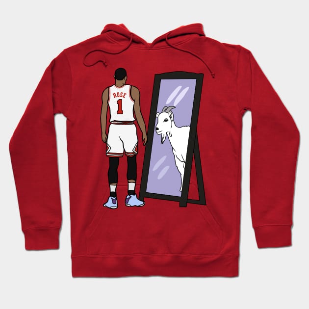 Derrick Rose Mirror GOAT Hoodie by rattraptees